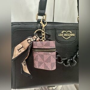 Pink Keychain with hanging scarf you get 1 pieces brand new in a package